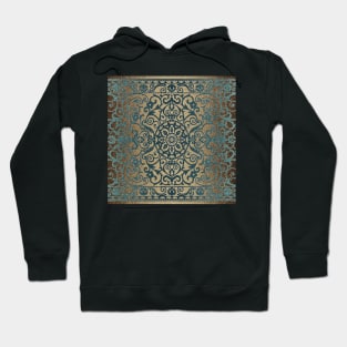 Antique Persian Carpet Blue/Walnut Hoodie